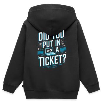 Did You Put In A Ticket? IT Support - Kinder Premium Organic Zip Hoodie - Schwarz - Hinten - AI Model Kid Male (0cm)