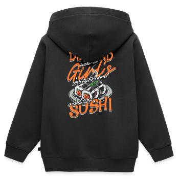 Freundin Sushi Ehefrau Valentinstag - Kinder Premium Organic Zip Hoodie - Schwarz - Hinten - AI Model Kid Male (0cm)