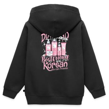 Freundin Ehefrau Korean Skin Care Products - Kinder Premium Organic Zip Hoodie - Schwarz - Hinten - AI Model Kid Male (0cm)