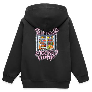 Freundin Ehefrau Valentinstag - Kinder Premium Organic Zip Hoodie - Schwarz - Hinten - AI Model Kid Male (0cm)