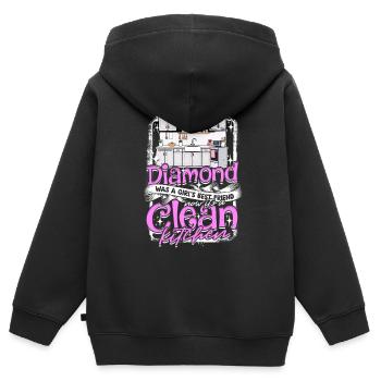 Freundin Ehefrau Valentinstag Saubere Küche - Kinder Premium Organic Zip Hoodie - Schwarz - Hinten - AI Model Kid Male (0cm)