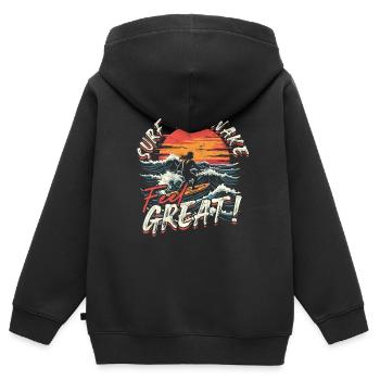 Wakeboarding Wakeboard Wakeboarder - Kinder Premium Organic Zip Hoodie - Schwarz - Hinten - AI Model Kid Male (0cm)