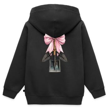 Coquette Arc Archéologue Pelle Archéologie - Sweat Premium à capuche zippé enfant bio - noir - Dos - AI Model Kid Male (0cm)