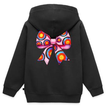 Coquette Arc Tir à l’arc Arc et Flèche - Sweat Premium à capuche zippé enfant bio - noir - Dos - AI Model Kid Male (0cm)
