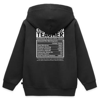 Grundschullehrer - Unbestreitbare Faktoren Der - Kinder Premium Organic Zip Hoodie - Schwarz - Hinten - AI Model Kid Male (0cm)
