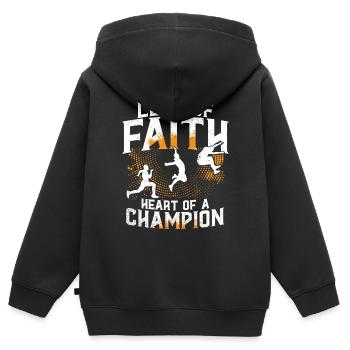 Long Jump Long Jump - Kids Premium Organic Zip-up Hoodie - black - Back - AI Model Kid Male (0cm)