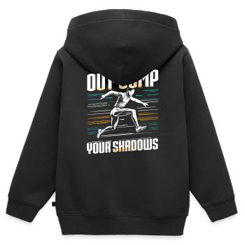 Long Jump Long Jump Out-Jump Your Shadows - Kids Premium Organic Zip-up Hoodie - black - Back - AI Model Kid Male (0cm)