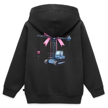 Coquette Arch Grutier Opérateur de grue - Sweat Premium à capuche zippé enfant bio - noir - Dos - AI Model Kid Male (0cm)