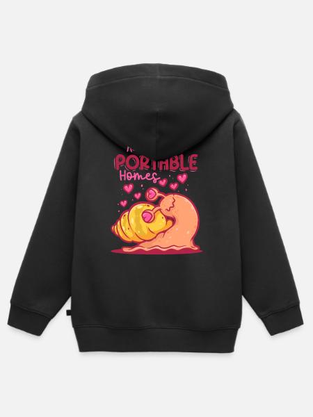 Muschelsammler Muscheln - Kinder Premium Organic Zip Hoodie - Schwarz