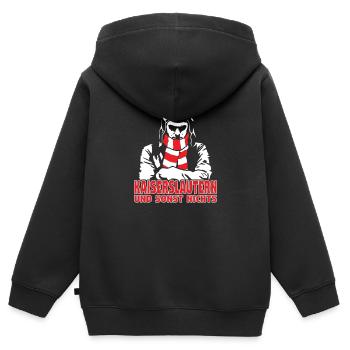 Kaiserslautern und sonst nichts - Kinder Premium Organic Zip Hoodie - Schwarz - Hinten - AI Model Kid Male (0cm)