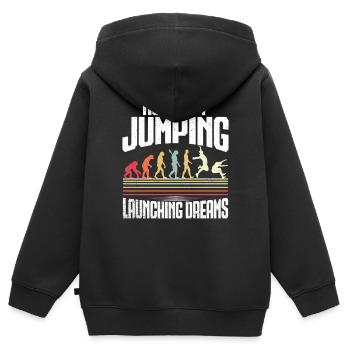 Long Jump Long Jump - Kids Premium Organic Zip-up Hoodie - black - Back - AI Model Kid Male (0cm)