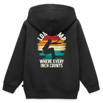 Long Jump Long Jump - Kids Premium Organic Zip-up Hoodie - black - Back - AI Model Kid Male (0cm)