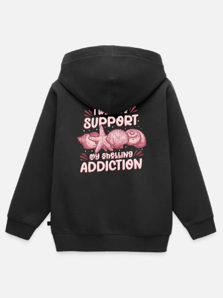 Muschelsammler Muscheln - Kinder Premium Organic Zip Hoodie - Schwarz