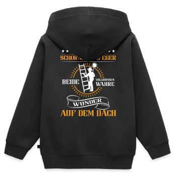 Schornsteinfeger Herren - Kinder Premium Organic Zip Hoodie - Schwarz - Hinten - AI Model Kid Male (0cm)