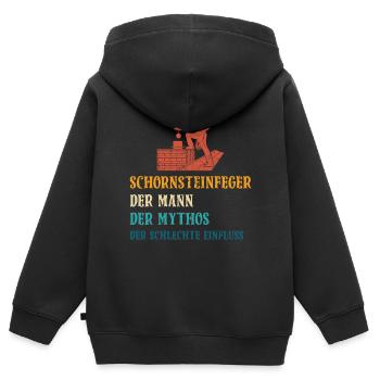 Schornsteinfeger Herren - Kinder Premium Organic Zip Hoodie - Schwarz - Hinten - AI Model Kid Male (0cm)