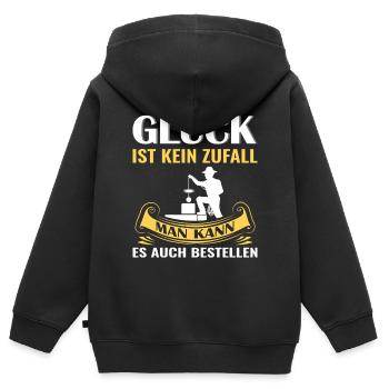 Schornsteinfeger Herren - Kinder Premium Organic Zip Hoodie - Schwarz - Hinten - AI Model Kid Male (0cm)