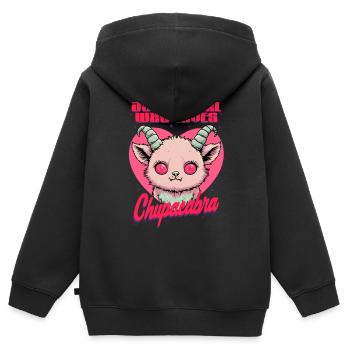 Chupacabra Kryptid Kryptozoologie - Kinder Premium Organic Zip Hoodie - Schwarz - Hinten - AI Model Kid Male (0cm)
