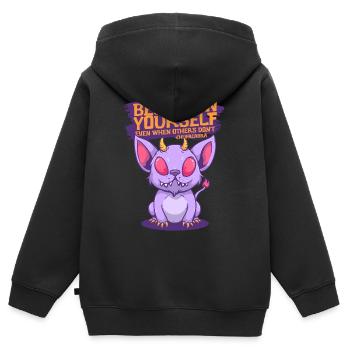 Chupacabra Kryptid Kryptozoologie - Kinder Premium Organic Zip Hoodie - Schwarz - Hinten - AI Model Kid Male (0cm)