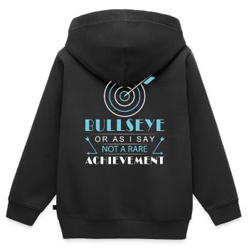 Bogenschießen Bogenschütze - Kinder Premium Organic Zip Hoodie - Schwarz - Hinten - AI Model Kid Male (0cm)