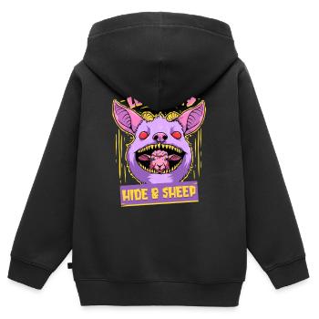 Chupacabra Kryptid Kryptozoologie - Kinder Premium Organic Zip Hoodie - Schwarz - Hinten - AI Model Kid Male (0cm)