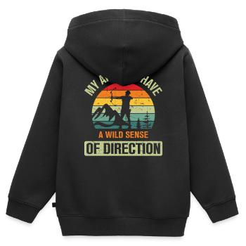 Bogenschießen Bogenschütze - Kinder Premium Organic Zip Hoodie - Schwarz - Hinten - AI Model Kid Male (0cm)