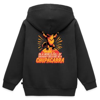 Chupacabra Kryptid Kryptozoologie - Kinder Premium Organic Zip Hoodie - Schwarz - Hinten - AI Model Kid Male (0cm)