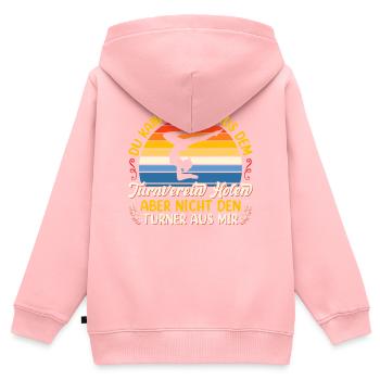Turnen Mädchen Gymnastik Turnanzug Turnerin - Kinder Premium Organic Zip Hoodie - Rosa - Hinten - AI Model Kid Female (0cm)