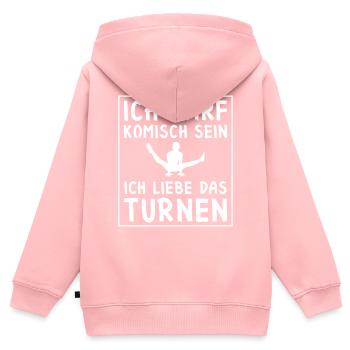 Turnen Mädchen Gymnastik Turnanzug Turnerin - Kinder Premium Organic Zip Hoodie - Rosa - Hinten - AI Model Kid Female (0cm)