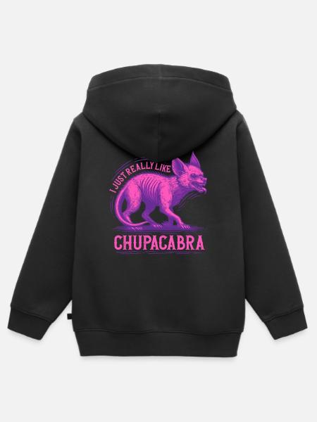 Chupacabra Kryptid Kryptozoologie - Kinder Premium Organic Zip Hoodie - Schwarz