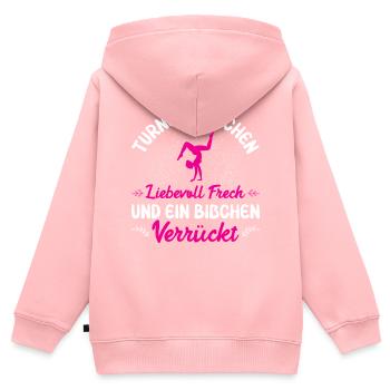 Turnen Mädchen Gymnastik Turnanzug Turnerin - Kinder Premium Organic Zip Hoodie - Rosa - Hinten - AI Model Kid Female (0cm)