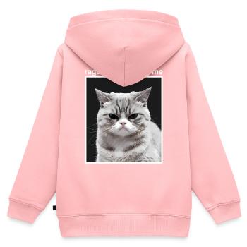 Rage Consumes Me Cat - Kinder Premium Organic Zip Hoodie - Rosa - Hinten - AI Model Kid Female (0cm)