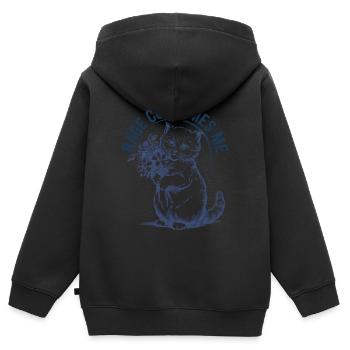Rage Consumes Me Cat - Kinder Premium Organic Zip Hoodie - Schwarz - Hinten - AI Model Kid Male (0cm)
