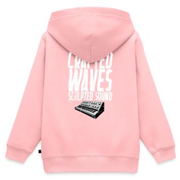 Synthesizer Synth Kick Drum DAW Crafted Waves - Kids Premium Organic Zip-up Hoodie - rose - Back - AI Model Kid Female (0cm)