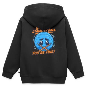 Cardio Drummer Shut Up Stability Ball You’re Fine - Sweat Premium à capuche zippé enfant bio - noir - Dos - AI Model Kid Male (0cm)