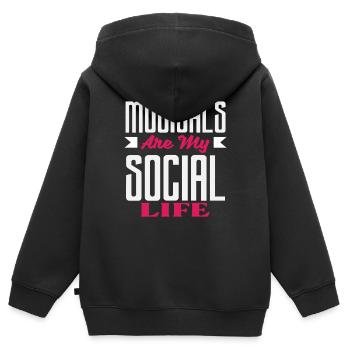 Musicals Sind Mein Sozialleben Für Musical - Kinder Premium Organic Zip Hoodie - Schwarz - Hinten - AI Model Kid Male (0cm)