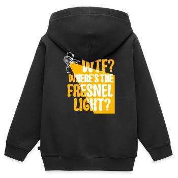 Technicien d’éclairage Technicien d’éclairage - Sweat Premium à capuche zippé enfant bio - noir - Dos - AI Model Kid Male (0cm)