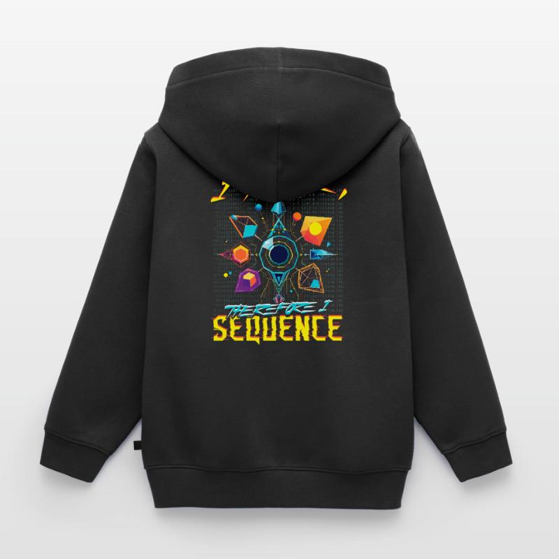 Analyste en bioinformatique Think Therefore I Sequence Sweat Premium à capuche zippé enfant bio