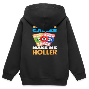 Joueur de bingo Venez appeler Laissez-moi applaudir - Sweat Premium à capuche zippé enfant bio - noir - Dos - AI Model Kid Male (0cm)