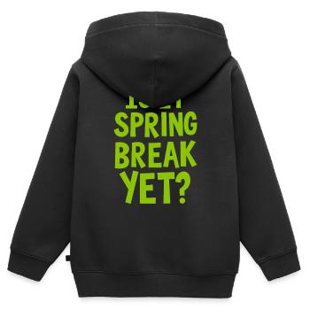 Spring Break Countdown Spruch Zitat - Kinder Premium Organic Zip Hoodie - Schwarz - Hinten - AI Model Kid Male (0cm)
