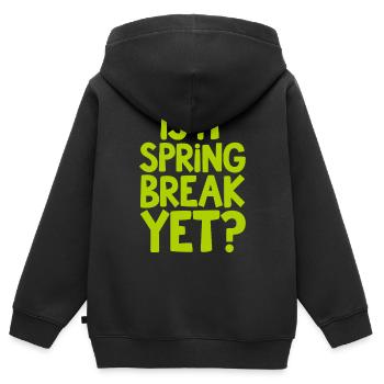Spring Break Countdown Spruch Zitat - Kinder Premium Organic Zip Hoodie - Schwarz - Hinten - AI Model Kid Male (0cm)