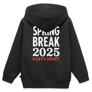 Chemise de fête Spring Break 2025 - Sweat Premium à capuche zippé enfant bio - noir - Dos - AI Model Kid Male (0cm)