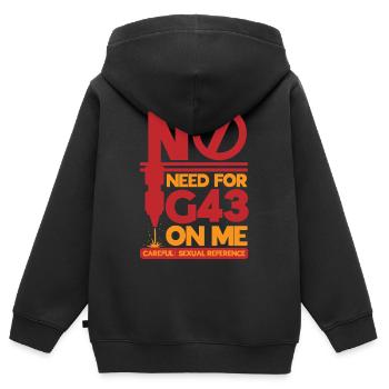 Opérateur de machine de découpe - Sweat Premium à capuche zippé enfant bio - noir - Dos - AI Model Kid Male (0cm)