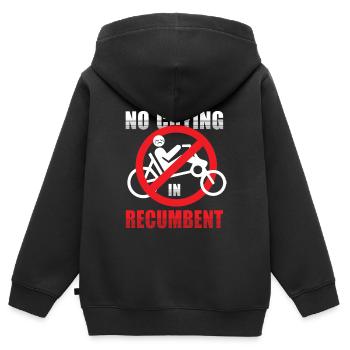Tricycle couché Tricycle couché - Sweat Premium à capuche zippé enfant bio - noir - Dos - AI Model Kid Male (0cm)