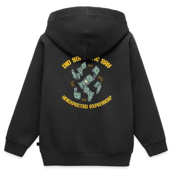 CFO Finanzvorstand Des dépenses imprévues ? - Sweat Premium à capuche zippé enfant bio - noir - Dos - AI Model Kid Male (0cm)