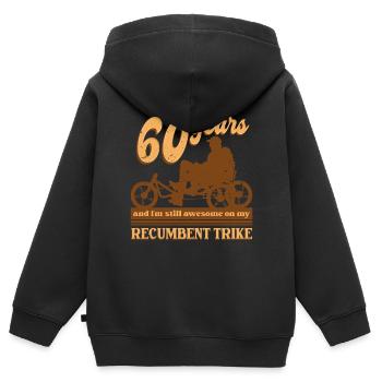 Tricycle couché Tricycle couché - Sweat Premium à capuche zippé enfant bio - noir - Dos - AI Model Kid Male (0cm)