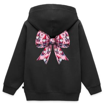 Coquette Bow Gnome St. Patrick’s Day Leprechaun - Sweat Premium à capuche zippé enfant bio - noir - Dos - AI Model Kid Male (0cm)