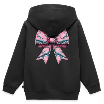Kokettenbogen Loch Ness Monster Nessie - Kinder Premium Organic Zip Hoodie - Schwarz - Hinten - AI Model Kid Male (0cm)