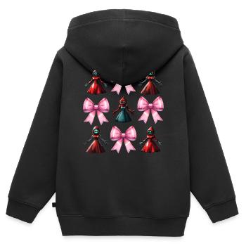 Coquette Arc Flatwoods Monster Cryptide - Sweat Premium à capuche zippé enfant bio - noir - Dos - AI Model Kid Male (0cm)