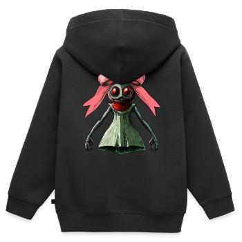 Coquette Arc Flatwoods Monster Cryptide - Sweat Premium à capuche zippé enfant bio - noir - Dos - AI Model Kid Male (0cm)