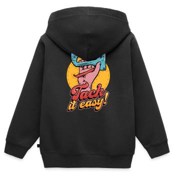 Polsterer Polsterin Polsterei Tack It Easy - Kinder Premium Organic Zip Hoodie - Schwarz - Hinten - AI Model Kid Male (0cm)